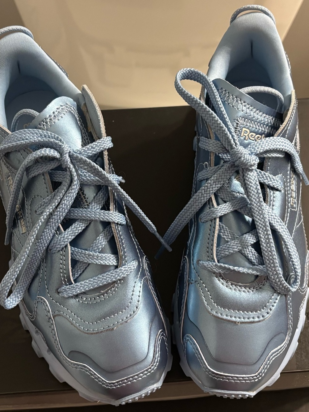 Reebok CardiB Light Blue Metallic Sneakers